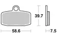 SBS Bromsklossats Carbon Silver 885CS - MC Bromsbelägg - 23-885CS - 1