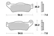 SBS Bromsklossats Maxi Sinter 151MS - MC Bromsbelägg - 23-151MS - 1