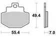 SBS Bromsklossats Maxi Sinter 166MS - MC Bromsbelägg - 23-166MS - 1