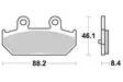 SBS Bromsklossats Maxi Sinter 182MS - MC Bromsbelägg - 23-182MS - 1