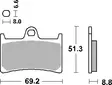 SBS Bromsklossats Maxi Sinter 198MS - MC Bromsbelägg - 23-198MS - 2