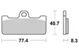 SBS Bromsklossats Racing Sintered 695RS - MC Bromsbelägg - 23-695RS - 1