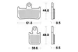 SBS Bromsklossats Racing Sintered 839RS - MC Bromsbelägg - 23-839RS - 1
