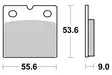 SBS Bromsklossats Sintered 506HS - MC Bromsbelägg - 23-506HS - 1