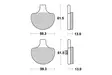 SBS Bromsklossats Sintered 579HS - MC Bromsbelägg - 23-579HS - 1