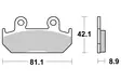 SBS Bromsklossats Sintered 593HS - MC Bromsbelägg - 23-593HS - 1