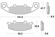 SBS Bromsklossats Sintered 597HS - MC Bromsbelägg - 23-597HS - 1