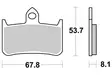 SBS Bromsklossats Sintered 622HS - MC Bromsbelägg - 23-622HS - 1