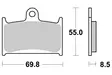 SBS Bromsklossats Sintered 624HS - MC Bromsbelägg - 23-624HS - 1