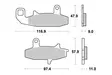 SBS Bromsklossats Sintered 626HS - MC Bromsbelägg - 23-626HS - 1