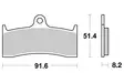 SBS Bromsklossats Sintered 676HS - MC Bromsbelägg - 23-676HS - 1