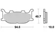 SBS Bromsklossats Sintered 691HS - MC Bromsbelägg - 23-691HS - 1