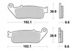 SBS Bromsklossats Sintered 700HS - MC Bromsbelägg - 23-700HS - 1