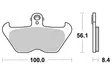 SBS Bromsklossats Sintered 703HS - MC Bromsbelägg - 23-703HS - 1