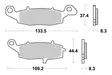 SBS Bromsklossats Sintered 705HS - MC Bromsbelägg - 23-705HS - 1