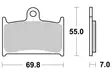 SBS Bromsklossats Sintered 714HS - MC Bromsbelägg - 23-714HS - 1
