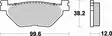 SBS Bromsklossats Sintered 768LS - MC Bromsbelägg - 23-768LS - 1