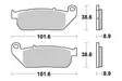SBS Bromsklossats Sintered 807HS - MC Bromsbelägg - 23-807HS - 1