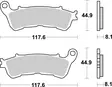 SBS Bromsklossats Sintered 828HS - MC Bromsbelägg - 23-828HS - 1