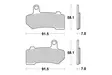 SBS Bromsklossats Sintered 830HS - MC Bromsbelägg - 23-830HS - 1
