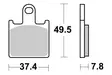 SBS Bromsklossats Sintered 838HS - MC Bromsbelägg - 23-838HS - 1