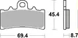 SBS Bromsklossats Sintered 877HS - MC Bromsbelägg - 23-877HS - 1