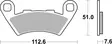 SBS Bromsklossats Sintered 944HS - MC Bromsbelägg - 23-944HS - 2