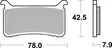 SBS Bromsklossats Sintered 947HS - MC Bromsbelägg - 23-947HS - 2