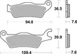SBS Bromsklossats Sintered 951HS - MC Bromsbelägg - 23-951HS - 2