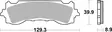 SBS Bromsklossats Sintered 952HS - MC Bromsbelägg - 23-952HS - 2