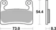 SBS Bromsklossats Sintered 960HS - MC Bromsbelägg - 23-960HS - 2