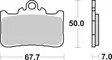 SBS Bromsklossats Sintered 994HS - MC Bromsbelägg - 23-994HS - 2