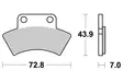 SBS Bromsklossats Sintered Atv 717ATS - MC Bromsbelägg - 23-717ATS - 1