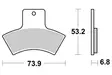 SBS Bromsklossats Sintered Atv 755ATS - MC Bromsbelägg - 23-755ATS - 1