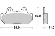 SBS Bromsklossats Sintered Bak 542LS - MC Bromsbelägg - 23-542LS - 1