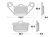 SBS Bromsklossats Sintered Bak 557LS - MC Bromsbelägg - 23-557LS - 1