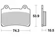 SBS Bromsklossats Sintered Bak 590LS - MC Bromsbelägg - 23-590LS - 1