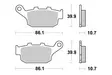 SBS Bromsklossats Sintered Bak 614LS - MC Bromsbelägg - 23-614LS - 1