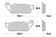 SBS Bromsklossats Sintered Bak 654LS - MC Bromsbelägg - 23-654LS - 1