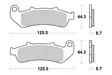 SBS Bromsklossats Sintered Bak 685LS - MC Bromsbelägg - 23-685LS - 1