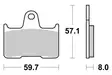 SBS Bromsklossats Sintered Bak 715LS - MC Bromsbelägg - 23-715LS - 1
