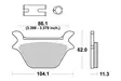 Sbs Bromsklossats Sintered bak - MC Bromsbelägg - 23-669LS - 1