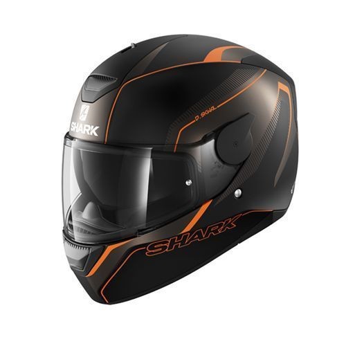 MC- integralhjälm Shark D-Skwal Rakken, svart/grå/orange - MC integralhjälmar - HE4012EKAO-XS - 1