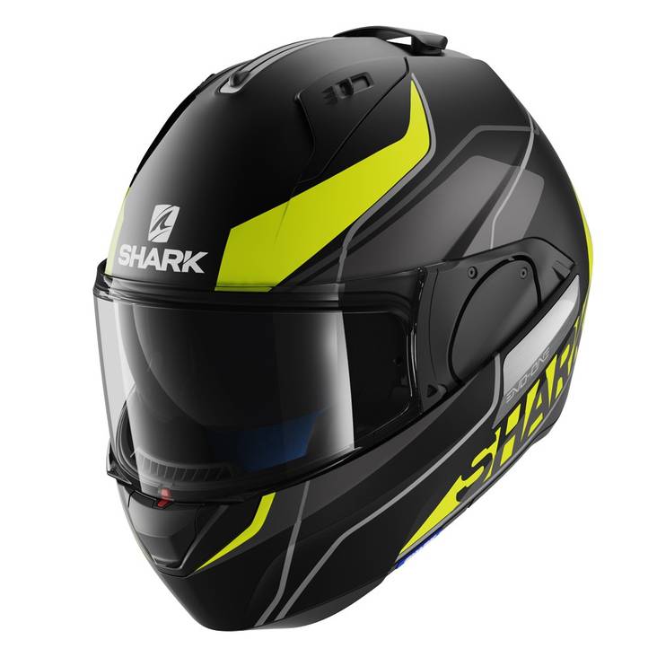 MC- integralhjälm Shark Evo-One Krono, mattsvart/gul/vit - MC integralhjälmar - HE9409EKYW-XS - 4