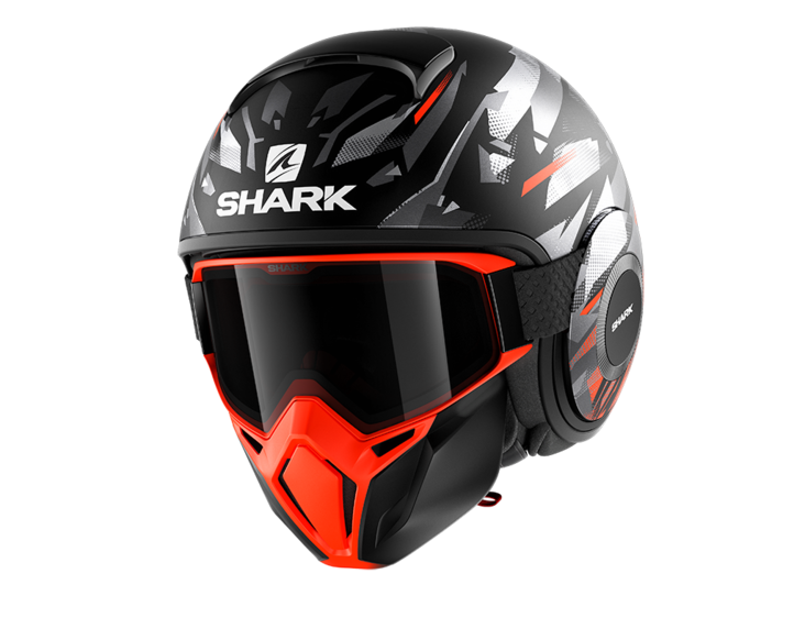 MC- hjälm Shark Street Drak Kanhji - MC öppningsbara och öppna hjälmar - HE3314EKOS-XS - 2