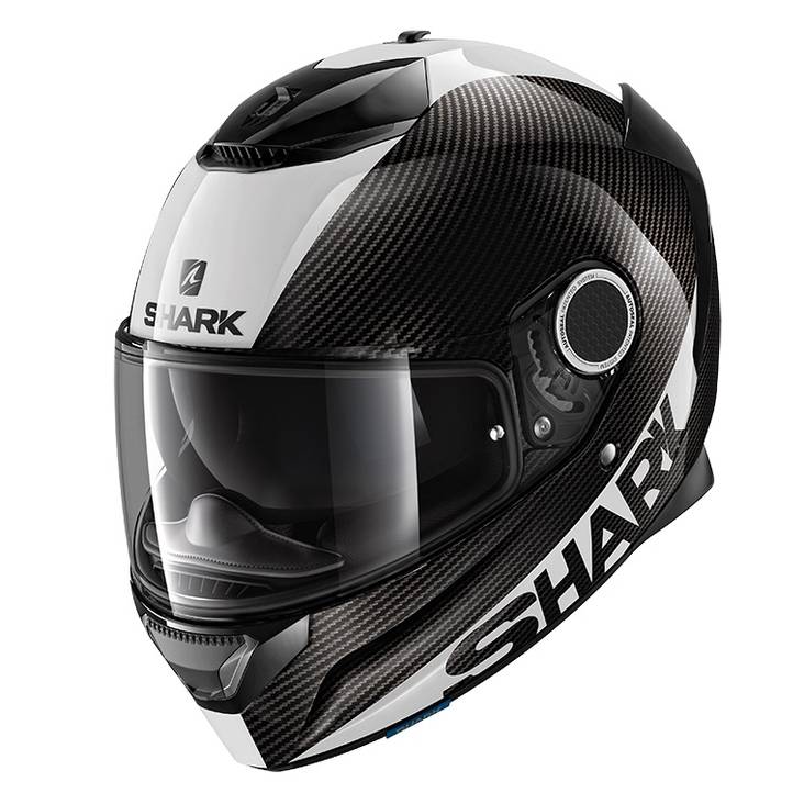 Motorcykelhjälm Shark Spartan Carbon Skin 1.2, vit/carbon - MC integralhjälmar - HE3400EDWS - 1