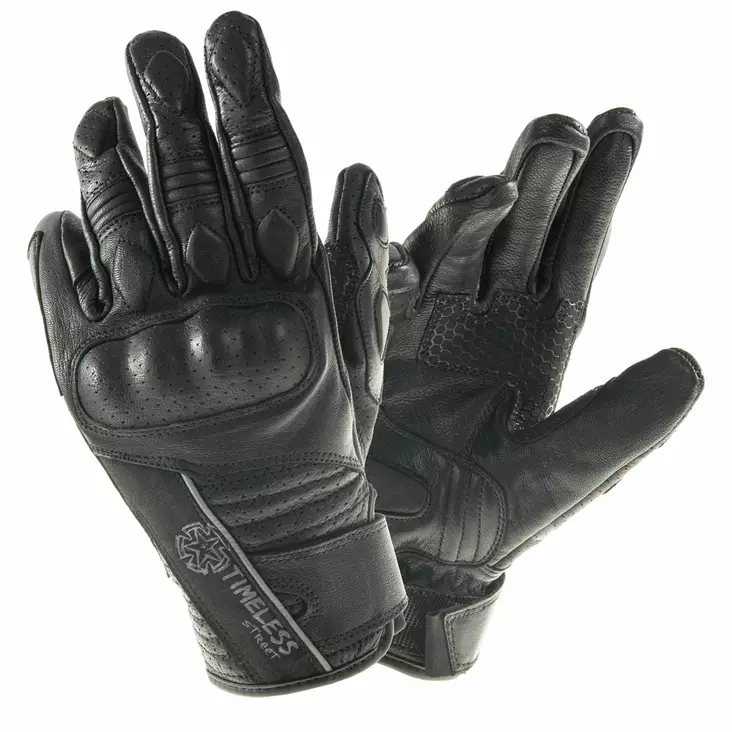 TIMELESS Street Racer EVO XS handske, skinn, svart, CE - MC handskar - 82768-001-XS - 1