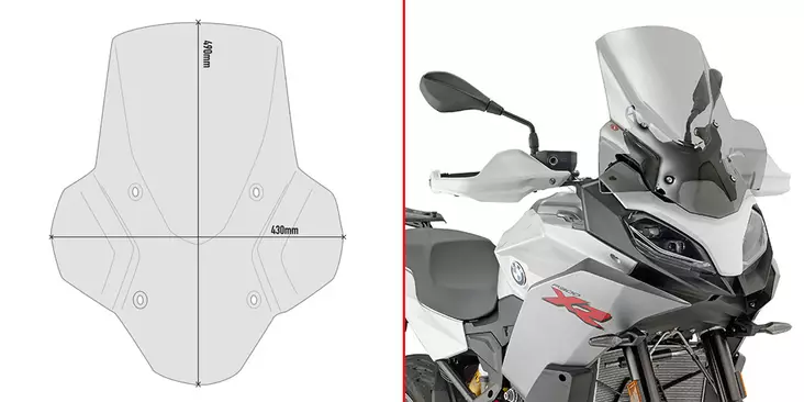 Givi SPOILER BMW F 900 XR (2020) - MC Vindrutor - 323-D5137S - 1