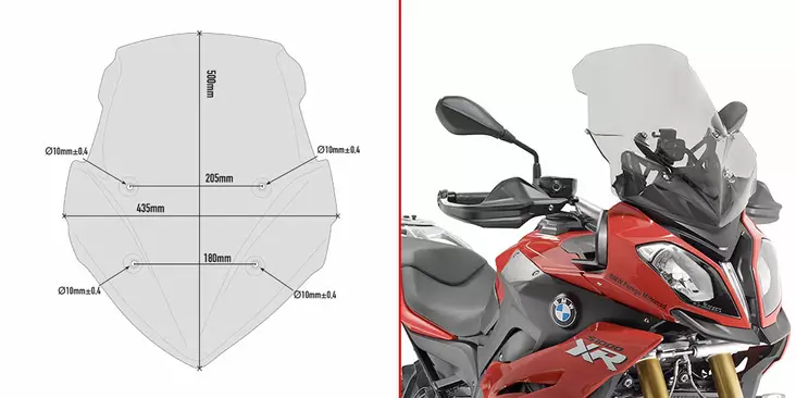 GIVI SPOILER BMW S1000XR (15-16) - MC Vindrutor - 323-D5119S - 1