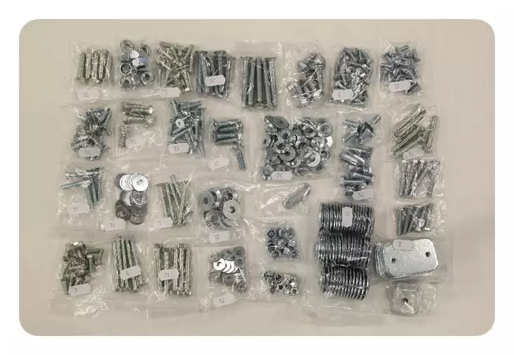 Installation hardware spares kit: for skid plates - ATV plast hasplåtar - 020001S - 1